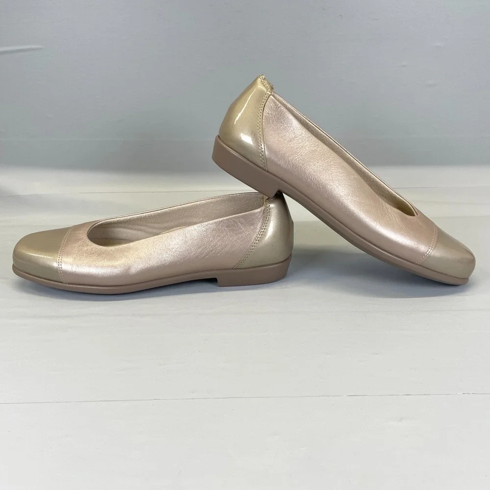 SAS Coco Ballet Flats Womens Size 8 N Beige Blush Leather Slip On Comfort Shoes